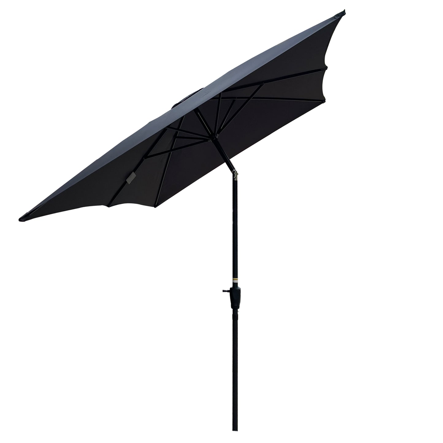 6 ft. x 9 ft. Patio Market Umbrella Outdoor Waterproof Umbrella with Crank and Push Button Tilt in Anthracite