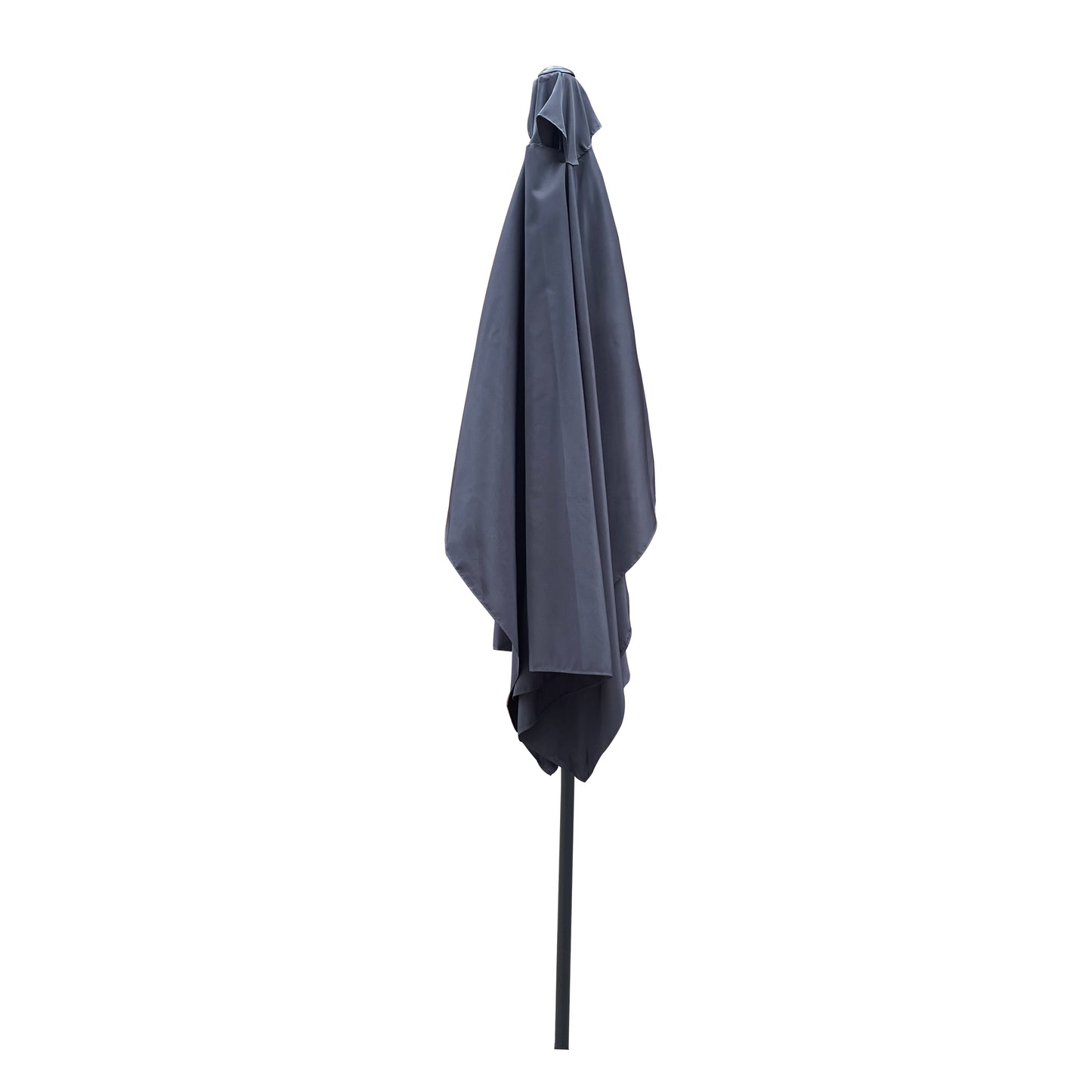 6 ft. x 9 ft. Patio Market Umbrella Outdoor Waterproof Umbrella with Crank and Push Button Tilt in Anthracite